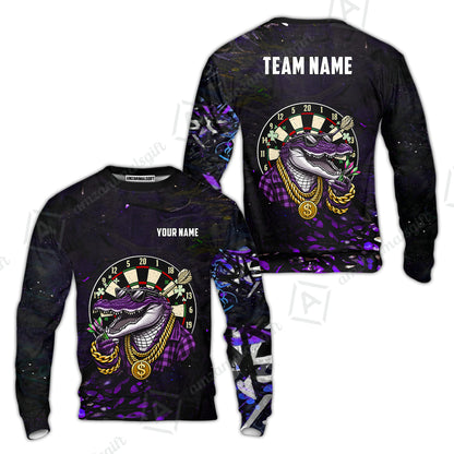 Custom Darts Team Jersey, Personalized Alligator Dart Jersey Shirt For Players With Name & Team Name