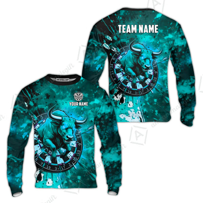 Custom Darts Team Jersey, Personalized Raging Bull Jersey Shirt For Players With Name & Team Name