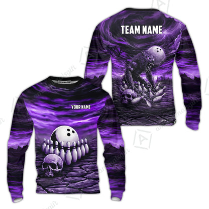 Custom Full Moon Werewolf Bowling Jersey Polo Shirt, Custom Full Moon Werewolf Bowling Jersey Team Shirt For Players With Name & Team Name