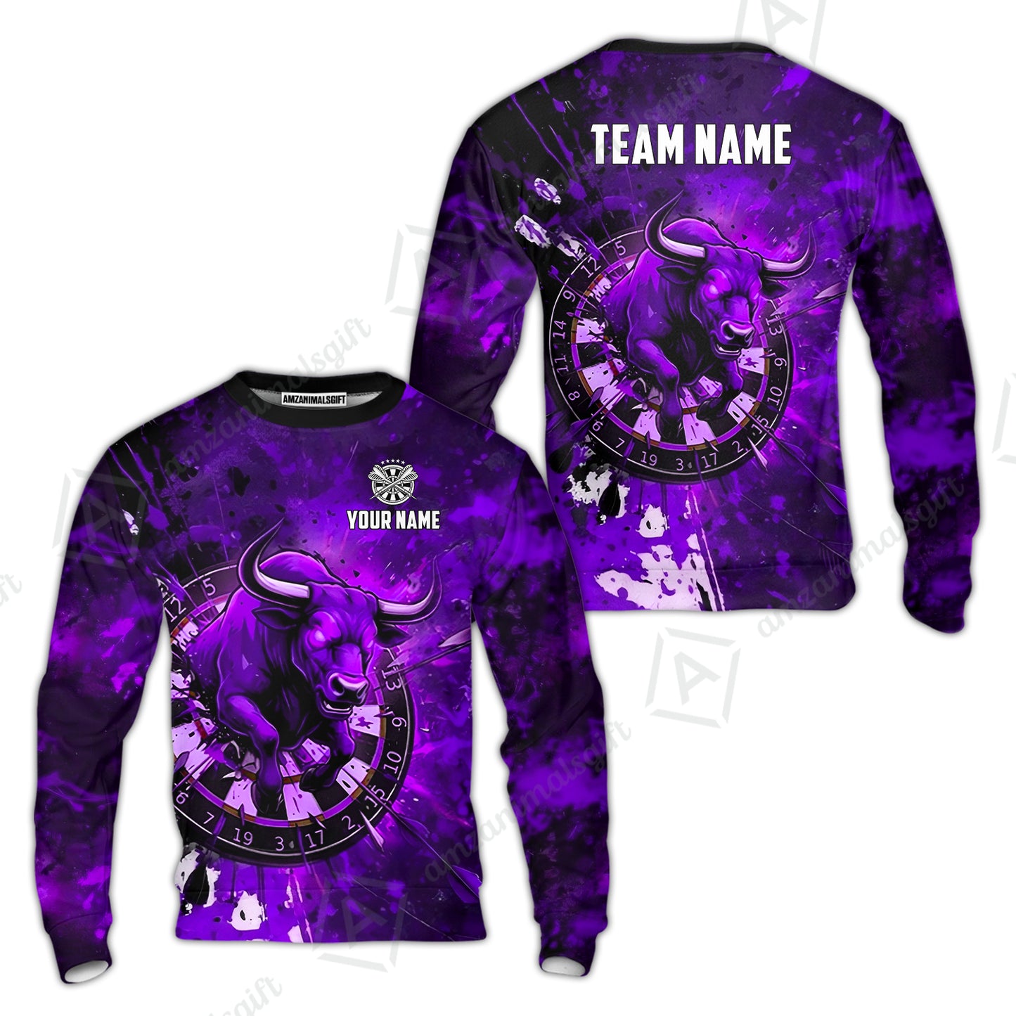 Custom Darts Team Jersey, Personalized Raging Bull Jersey Shirt For Players With Name & Team Name