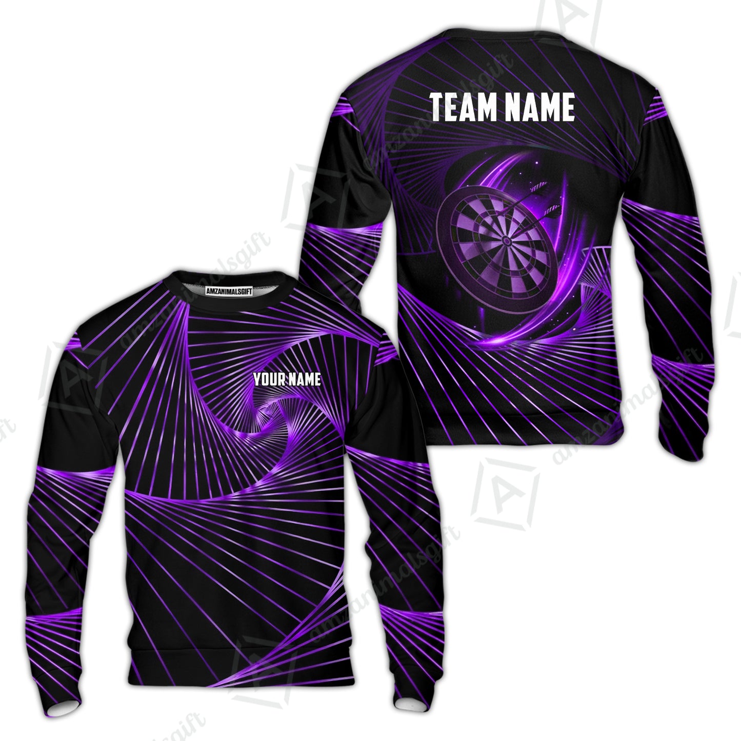 Custom Darts Team Jersey, Personalized Dark Flame Dart Polo Shirt For Players With Name & Team Name