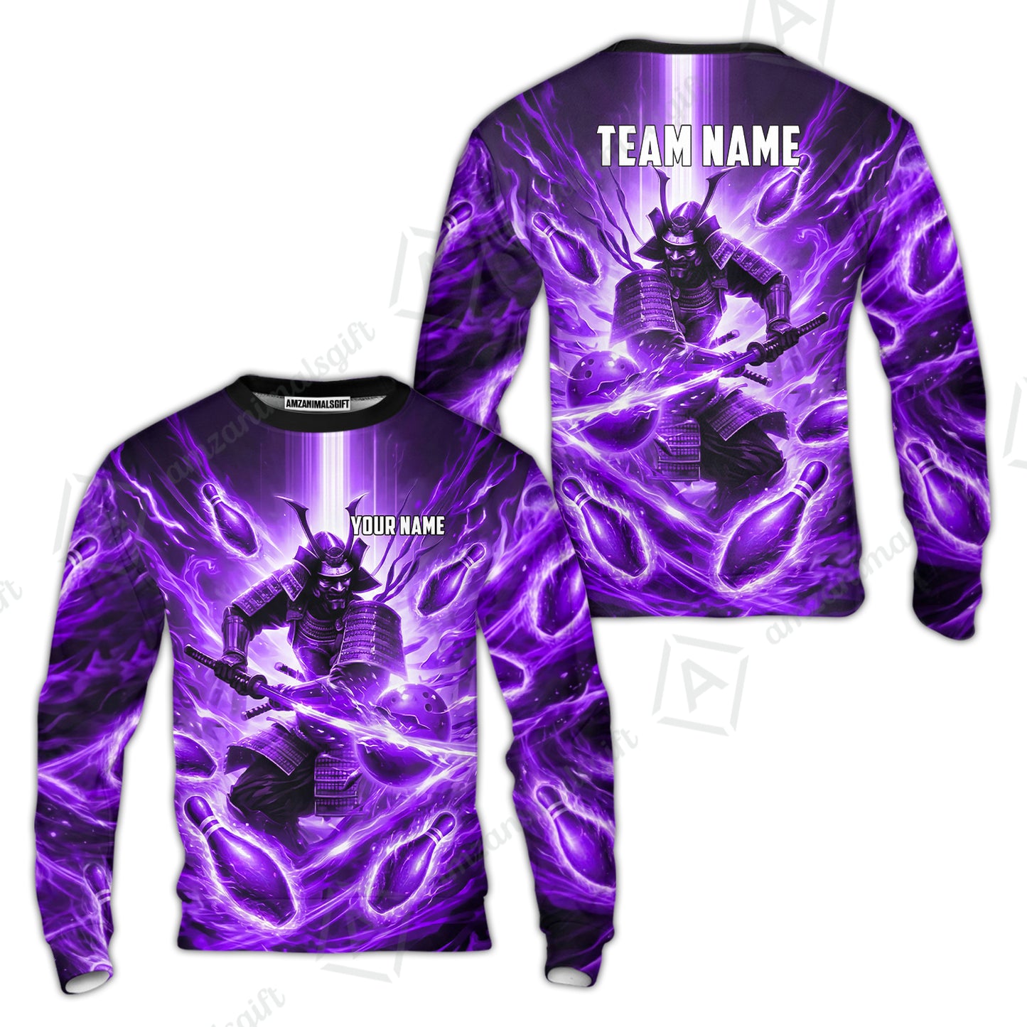 Custom Bowling Jersey Polo Shirt, Japanese Samurai Warrior Bowling, Custom Bowling Jersey Team Shirt For Players With Name & Team Name