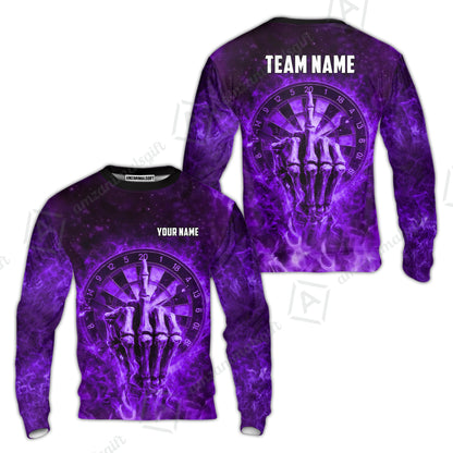 Custom Darts Team Jersey, Personalized Reaper Bullseye Dart Polo Shirt For Players With Name & Team Name