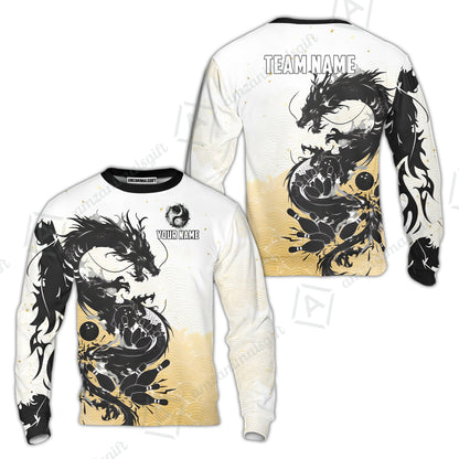 Custom Sumie Dragon Bowling Jersey Polo Shirt, Custom Sumie Dragon Bowling Jersey Team Shirt For Players With Name & Team Name