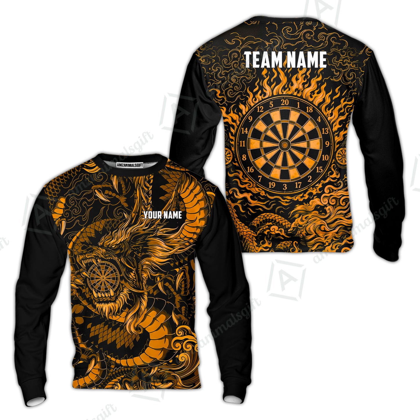 Custom Darts Jersey Polo Shirt, Dragon's Bullseye Darts, Custom Dart Jersey Team Shirt For Players With Name & Team Name