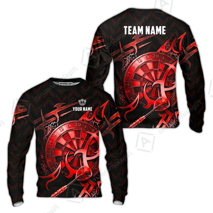 Custom Darts Jersey Polo Shirt, Tribal Darts & Mechanical Inferno, Custom Dart Jersey Team Shirt For Players With Name & Team Name