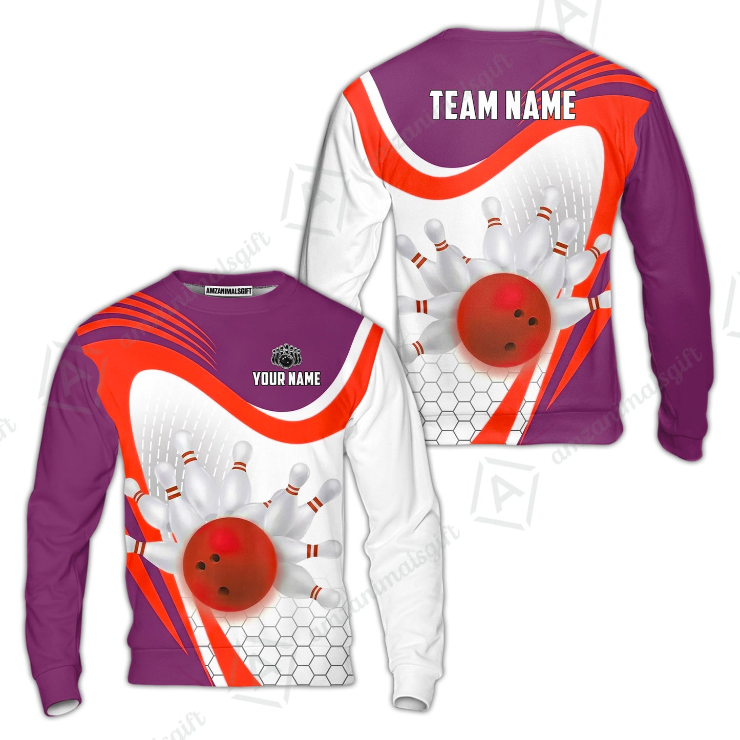 Custom Bowling Jersey Polo Shirt, Geometric Streamline & Fresh Mint, Custom Bowling Jersey Team Shirt For Players With Name & Team Name