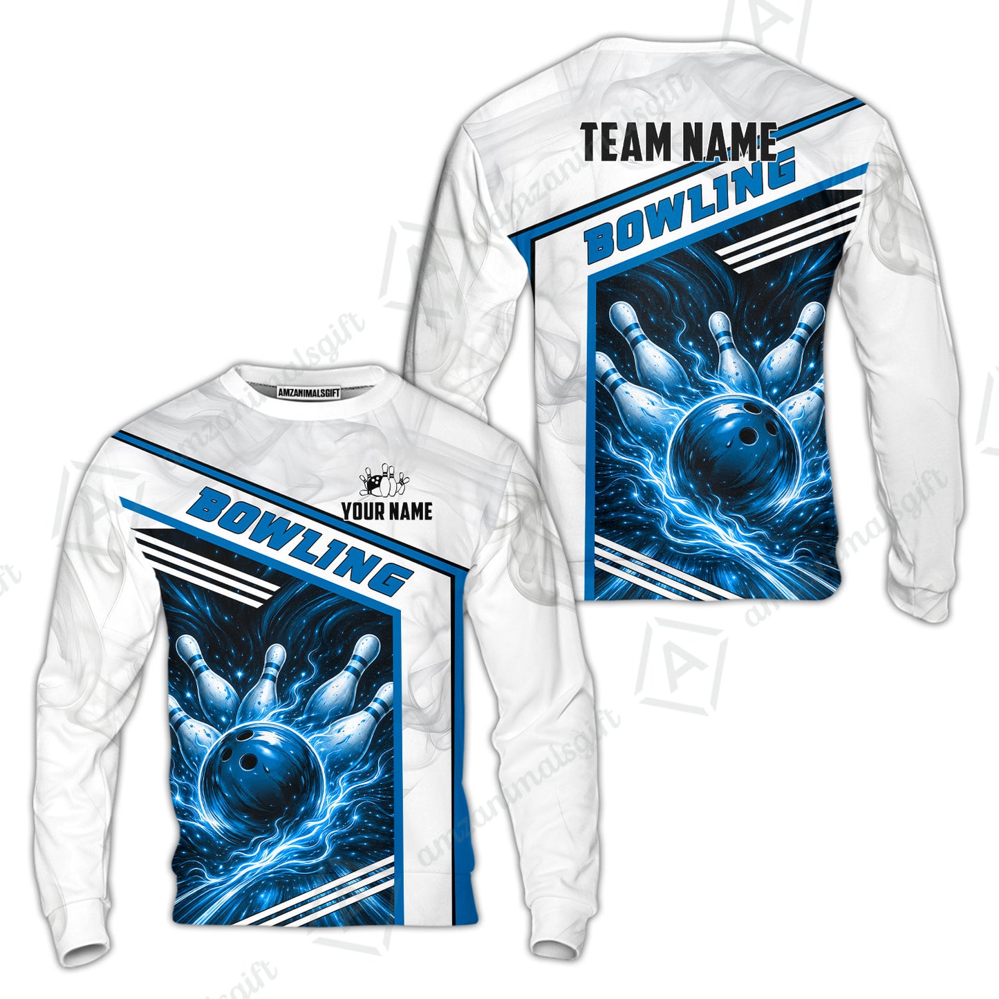 Custom Bowling Jersey Polo Shirt, Retro Racing & Fire Strike, Custom Bowling Jersey Team Shirt For Players With Name & Team Name