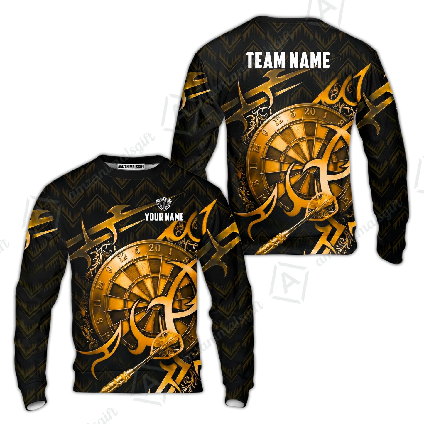 Custom Darts Jersey Polo Shirt, Tribal Darts & Mechanical Inferno, Custom Dart Jersey Team Shirt For Players With Name & Team Name