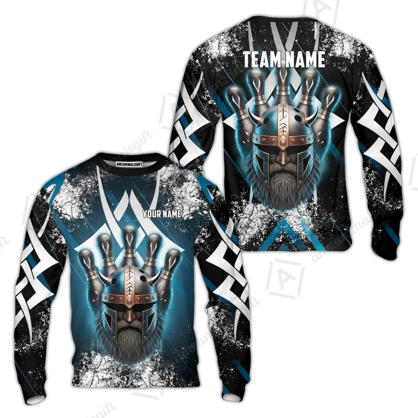 Custom Bowling Jersey Polo Shirt, Norse Warrior Bowling, Custom Bowling Jersey Team Shirt For Players With Name and Team Name