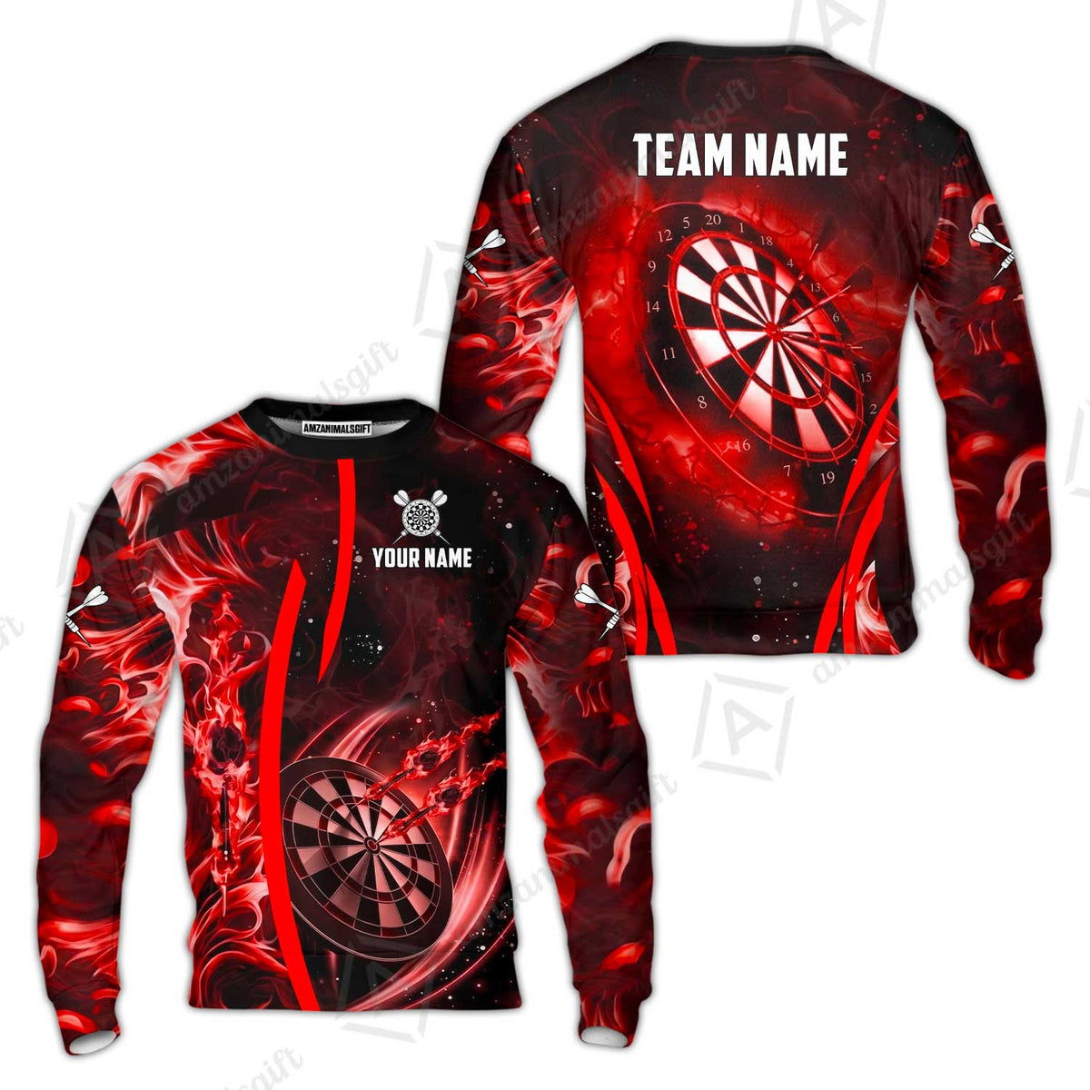 Custom Darts Jersey Polo Shirt, Vibrant Neon Darts, Custom Dart Jersey Team Shirt For Players With Name & Team Name