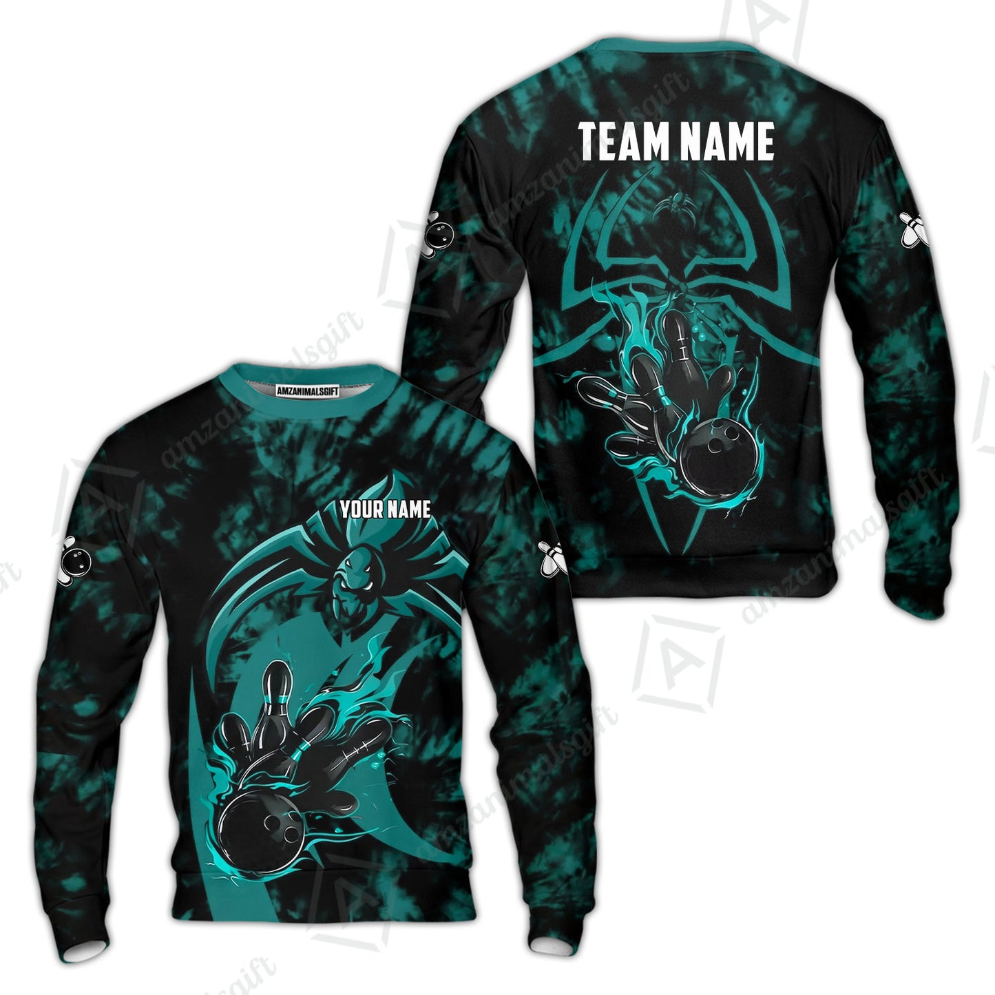 Custom Bowling Jersey Polo Shirt, Neon Venom Spider Monster, Custom Bowling Jersey Team Shirt For Players With Name and Team Name