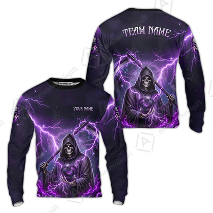 Custom Bowling Jersey Polo Shirt, Multiple Colors Death, Custom Bowling Jersey Team Shirt For Players With Name & Team Name