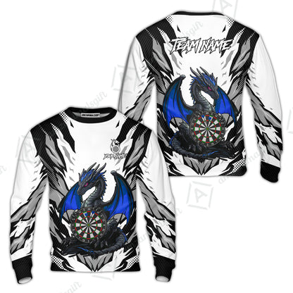 Custom Darts Team Jersey, Personalized Fantasy Dragon Dart Polo Shirt For Players With Name & Team Name