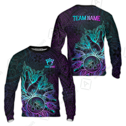 Custom Bowling Jersey Polo Shirt, Maori Tattoo Bowling, Custom Bowling Jersey Team Shirt For Players With Name & Team Name