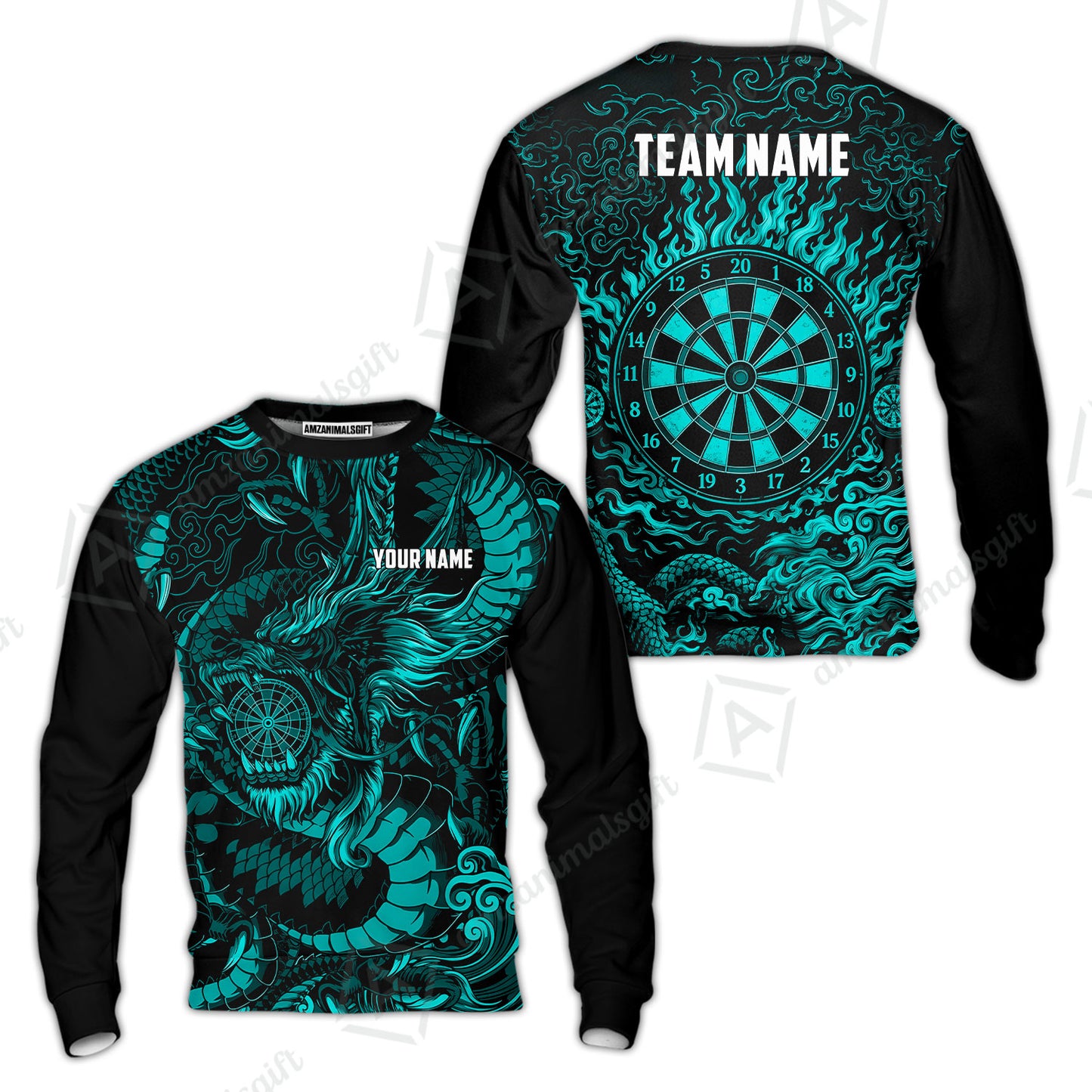 Custom Darts Jersey Polo Shirt, Dragon's Bullseye Darts, Custom Dart Jersey Team Shirt For Players With Name & Team Name