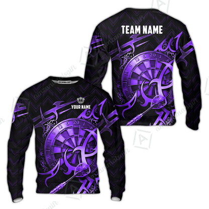 Custom Darts Jersey Polo Shirt, Tribal Darts & Mechanical Inferno, Custom Dart Jersey Team Shirt For Players With Name & Team Name