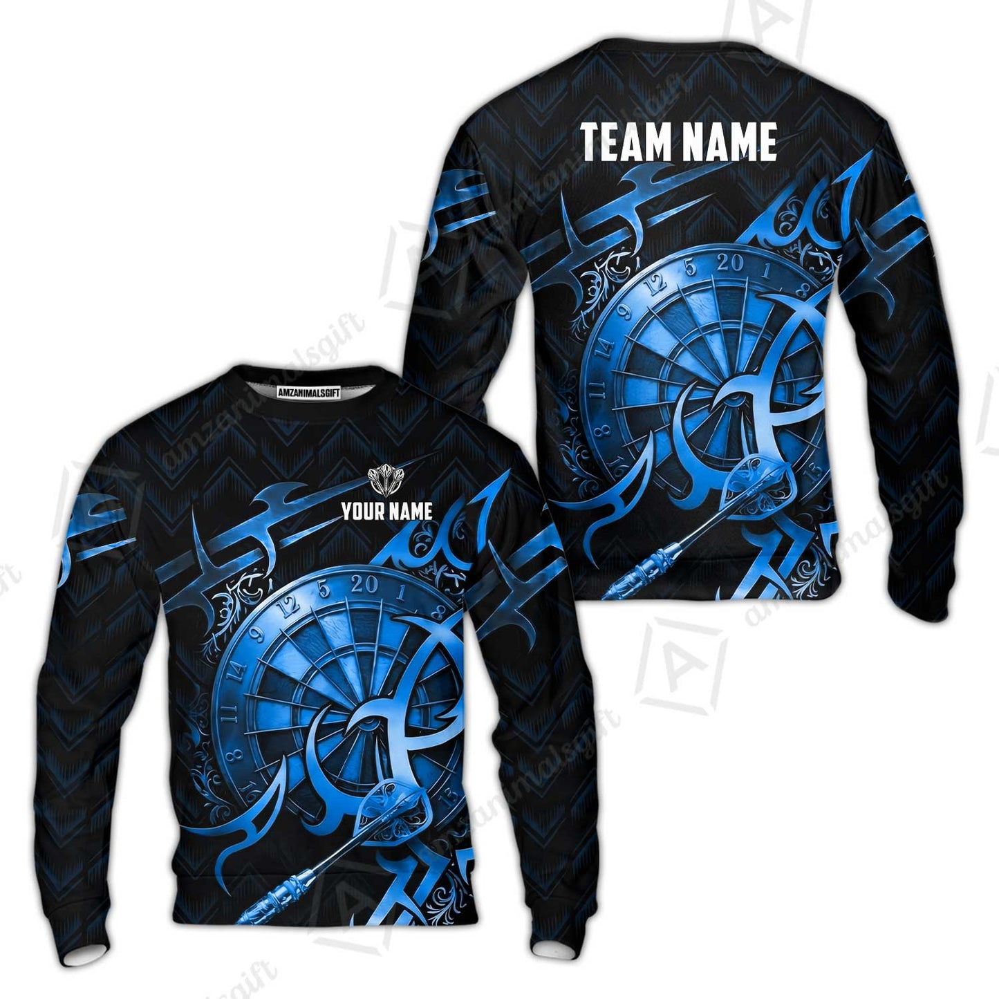 Custom Darts Jersey Polo Shirt, Tribal Darts & Mechanical Inferno, Custom Dart Jersey Team Shirt For Players With Name & Team Name