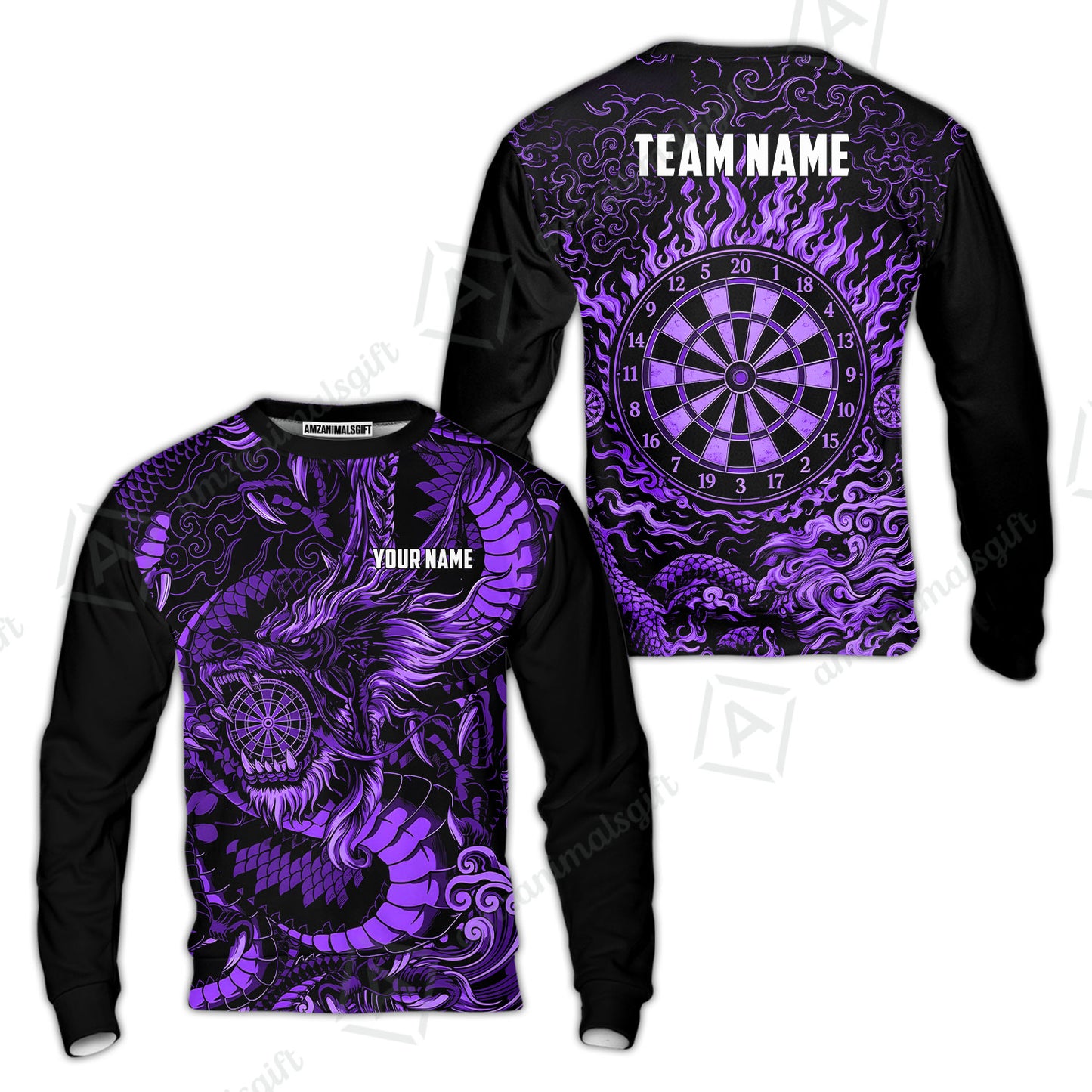 Custom Darts Jersey Polo Shirt, Dragon's Bullseye Darts, Custom Dart Jersey Team Shirt For Players With Name & Team Name