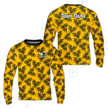 Custom Bowling Quarter Zip Polo Shirt, Lace Bats Bowling Custom Bowling Quarter Zip Team Shirt For Players With Name & Team Name