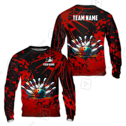 Custom Bowling Jersey Polo Shirt, Strike Explosion Bowling, Custom Bowling Jersey Team Shirt For Players With Name & Team Name