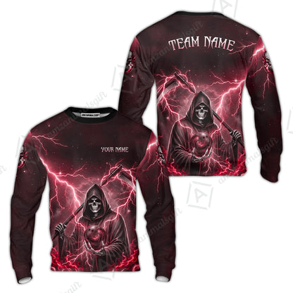Custom Bowling Jersey Polo Shirt, Multiple Colors Death, Custom Bowling Jersey Team Shirt For Players With Name & Team Name