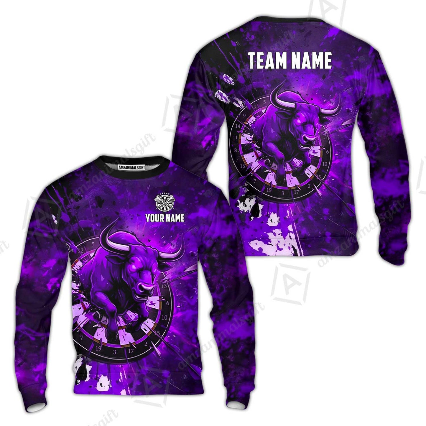 Custom Darts Team Jersey, Personalized Raging Bull Jersey Shirt For Players With Name & Team Name