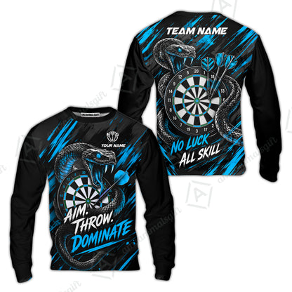 Customized Darts Team Jersey, Personalized Snake Darts Abstract Background Polo Shirt For Players With Name & Team Name