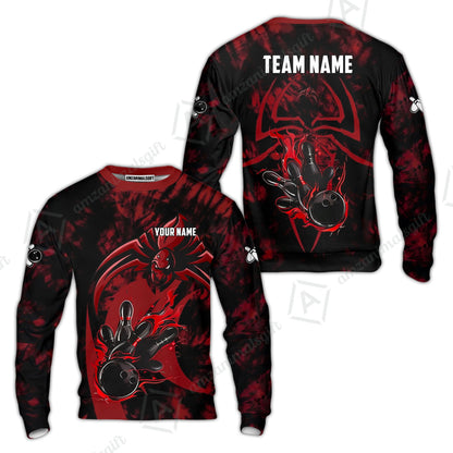 Custom Bowling Jersey Polo Shirt, Neon Venom Spider Monster, Custom Bowling Jersey Team Shirt For Players With Name and Team Name