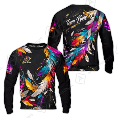Custom Darts Team Jersey, Personalized Galaxy Sparkle Darts Shirt For Players With Name & Team Name