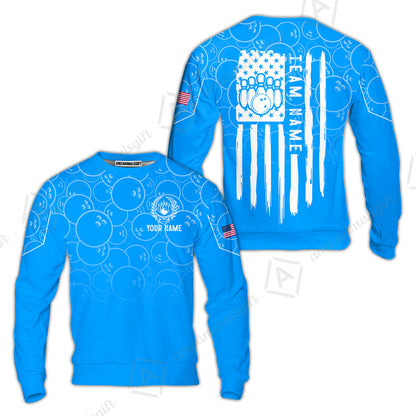 Custom Bowling Jersey Polo Shirt, Vibrant Kelly Ball Pattern Flag, Custom Bowling Jersey Team Shirt For Players With Name and Team Name