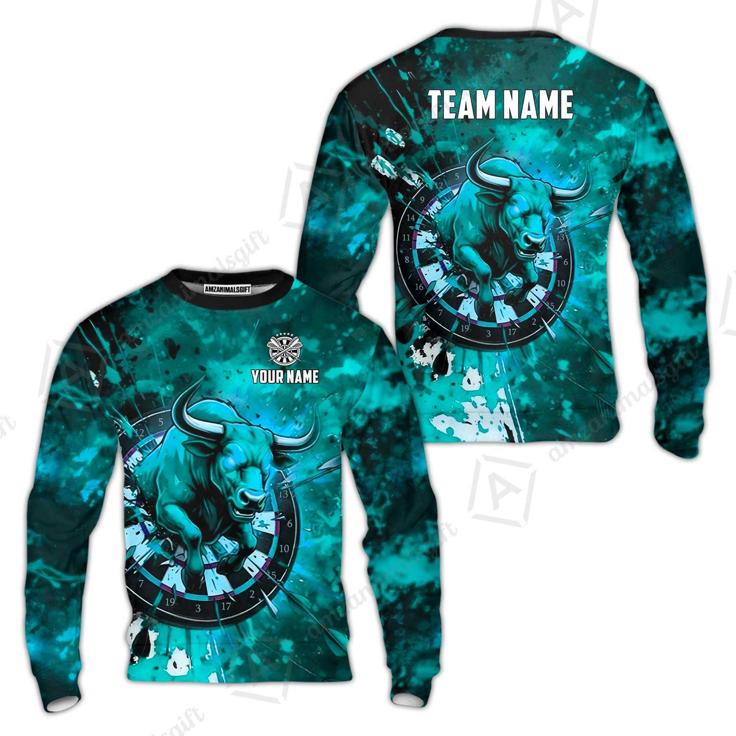 Custom Darts Team Jersey, Personalized Raging Bull Jersey Shirt For Players With Name & Team Name