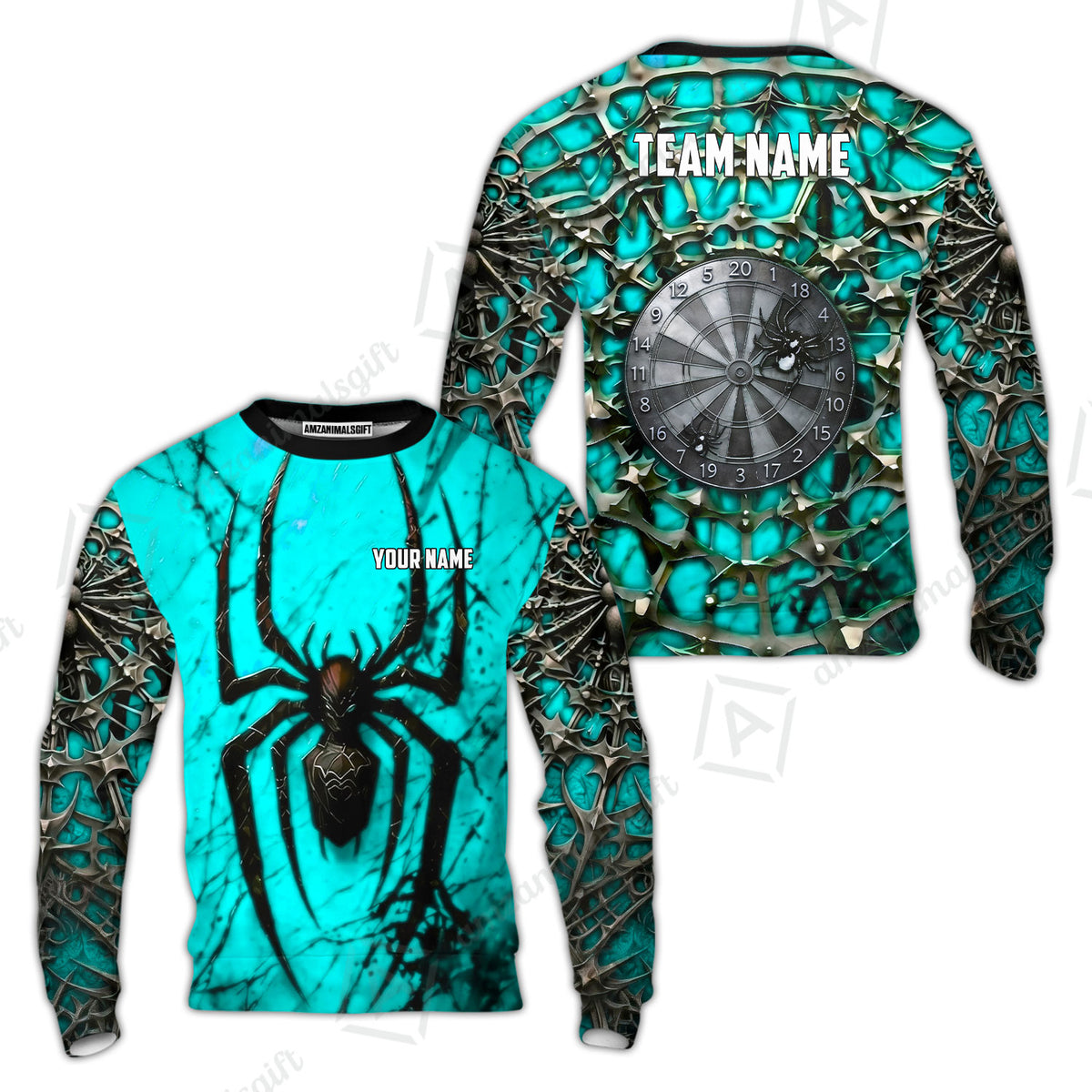 Custom Darts Jersey Polo Shirt, Gothic Widow Spiderweb, Custom Dart Jersey Team Shirt For Players With Name & Team Name