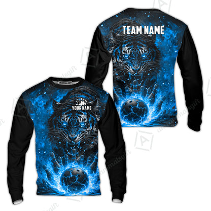 Custom Bowling Jersey Polo Shirt, Cursed Phantom Tiger, Custom Bowling Jersey Team Shirt For Players With Name & Team Name