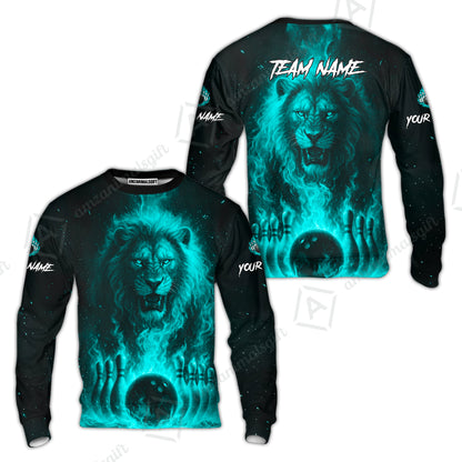 Custom Bowling Jersey Polo Shirt, Bowling Lion Of The Savannah, Custom Bowling Jersey Team Shirt For Players With Name & Team Name