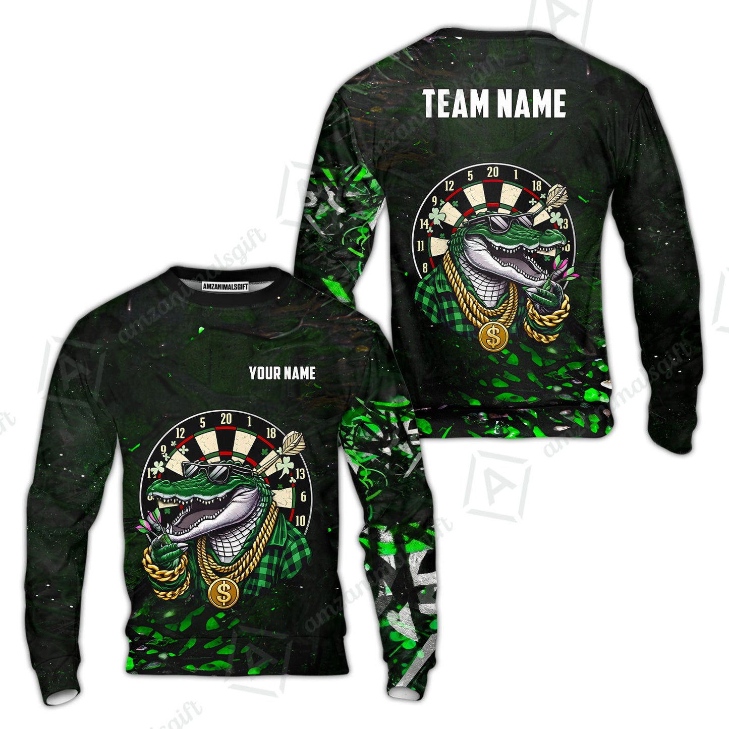 Custom Darts Team Jersey, Personalized Alligator Dart Jersey Shirt For Players With Name & Team Name