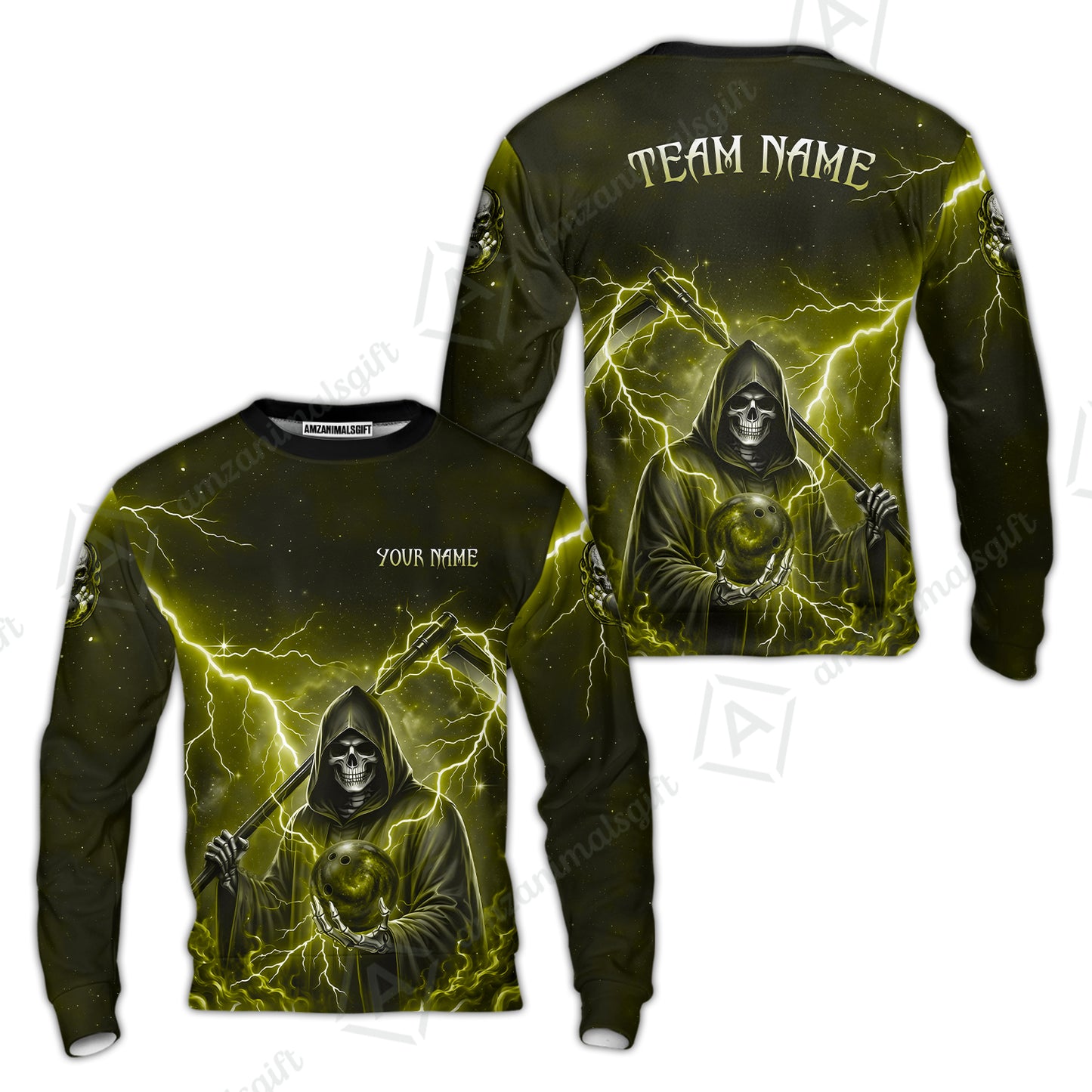 Custom Bowling Jersey Polo Shirt, Multiple Colors Death, Custom Bowling Jersey Team Shirt For Players With Name & Team Name