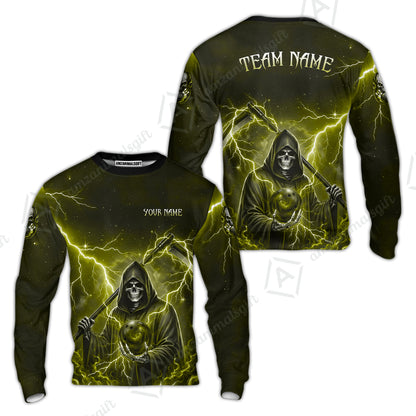 Custom Bowling Jersey Polo Shirt, Multiple Colors Death, Custom Bowling Jersey Team Shirt For Players With Name & Team Name