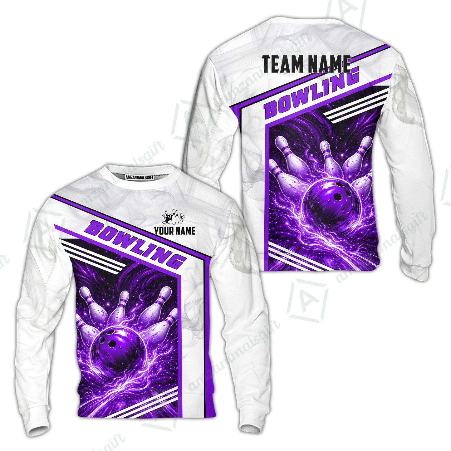 Custom Bowling Jersey Polo Shirt, Retro Racing & Fire Strike, Custom Bowling Jersey Team Shirt For Players With Name & Team Name