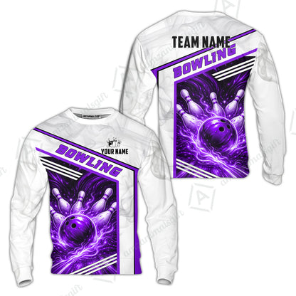 Custom Bowling Jersey Polo Shirt, Retro Racing & Fire Strike, Custom Bowling Jersey Team Shirt For Players With Name & Team Name
