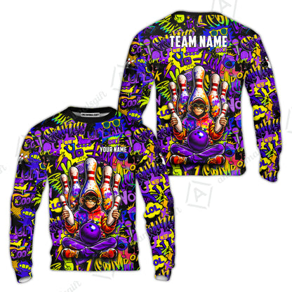 Custom Bowling Jersey Polo Shirt, Master Monkey Juggling, Custom Bowling Jersey Team Shirt For Players With Name & Team Name
