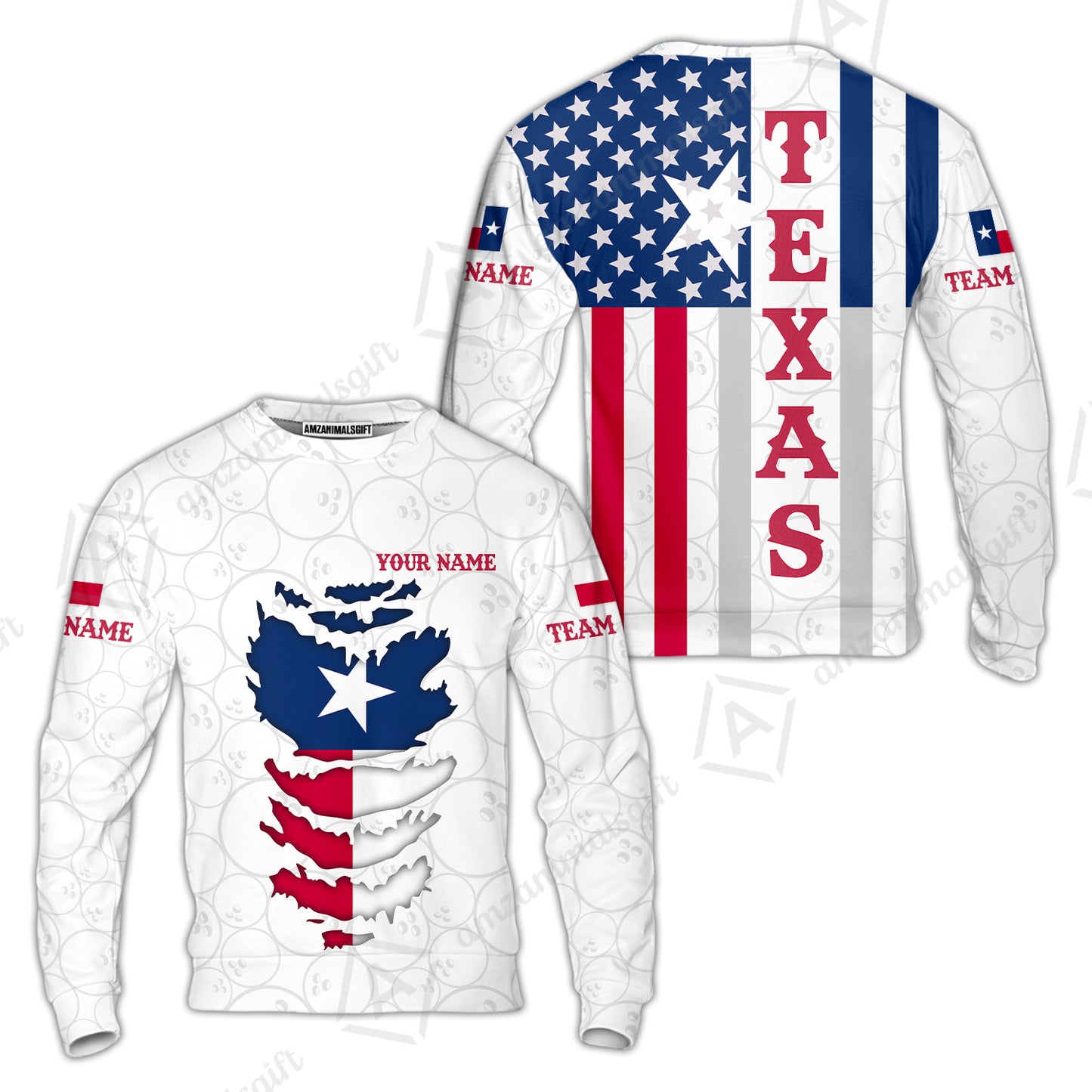 Custom Bowling Jersey Polo Shirt, Bowling Texas Flag Text, Custom Bowling Jersey Team Shirt For Players With Name and Team Name