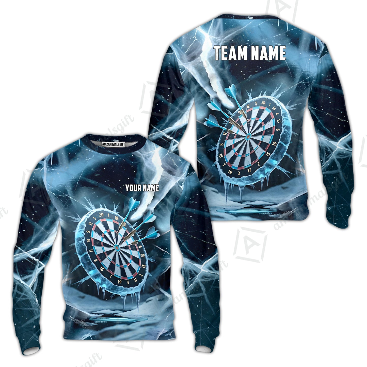 Custom Darts Team Jersey, Personalized Ice Strike Darts Polo Shirt For Players With Name & Team Name