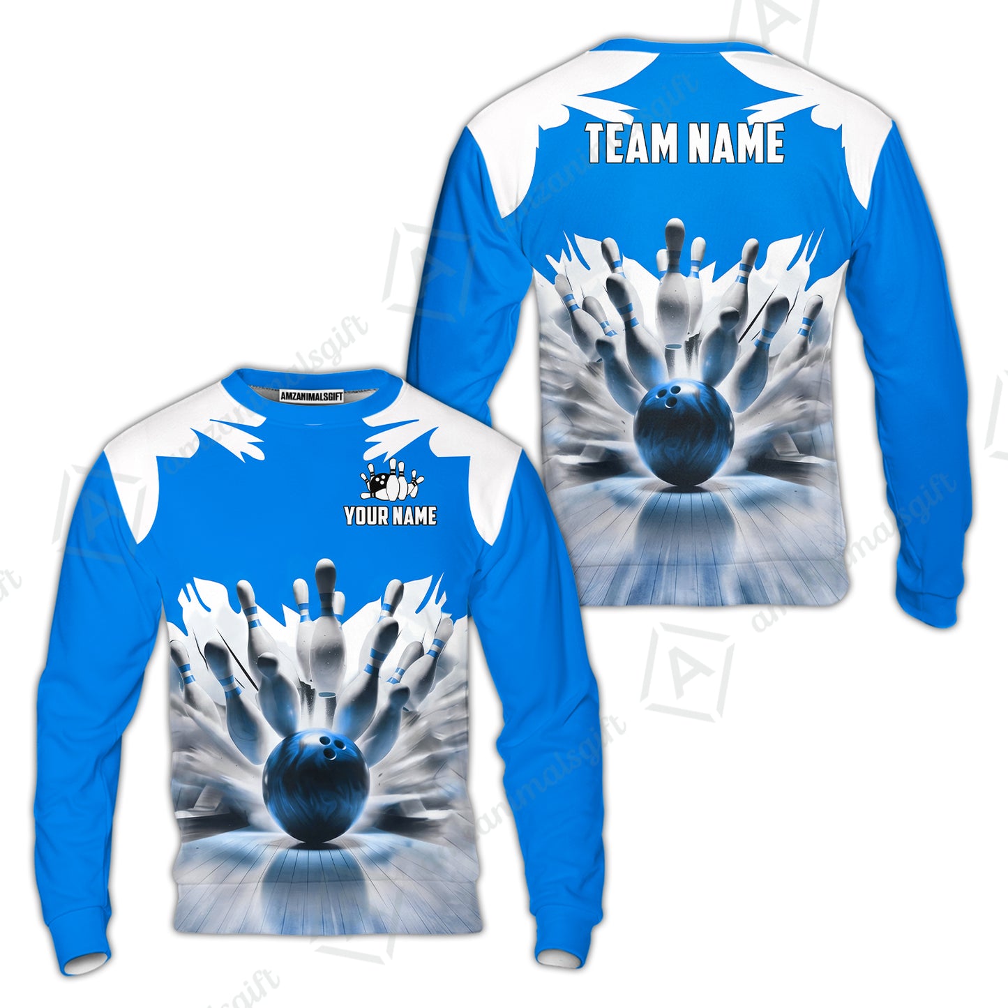 Custom Bowling Jersey Polo Shirt, Electric Marble Strike, Custom Bowling Jersey Team Shirt For Players With Name and Team Name