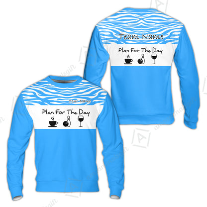 Custom Bowling Jersey Polo Shirt, Plan For The Day Zebra Pattern, Custom Bowling Jersey Team Shirt For Players With Name & Team Name
