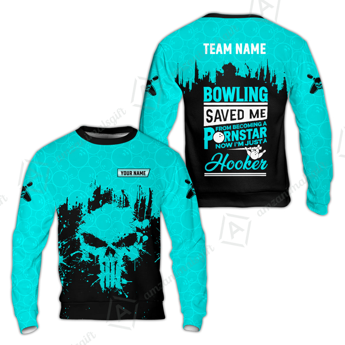 Sweatshirt||Cyan