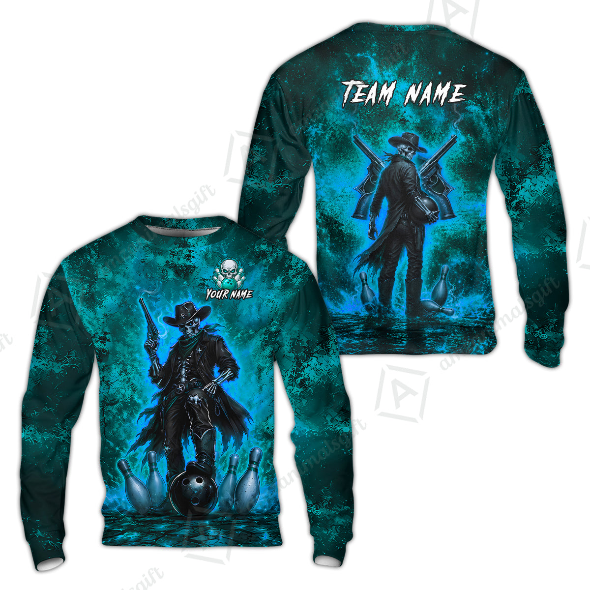 Sweatshirt||Cyan
