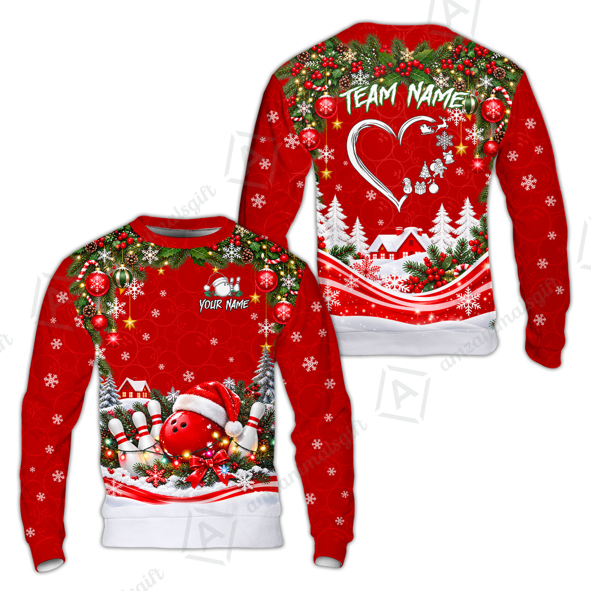 Sweatshirt||Red