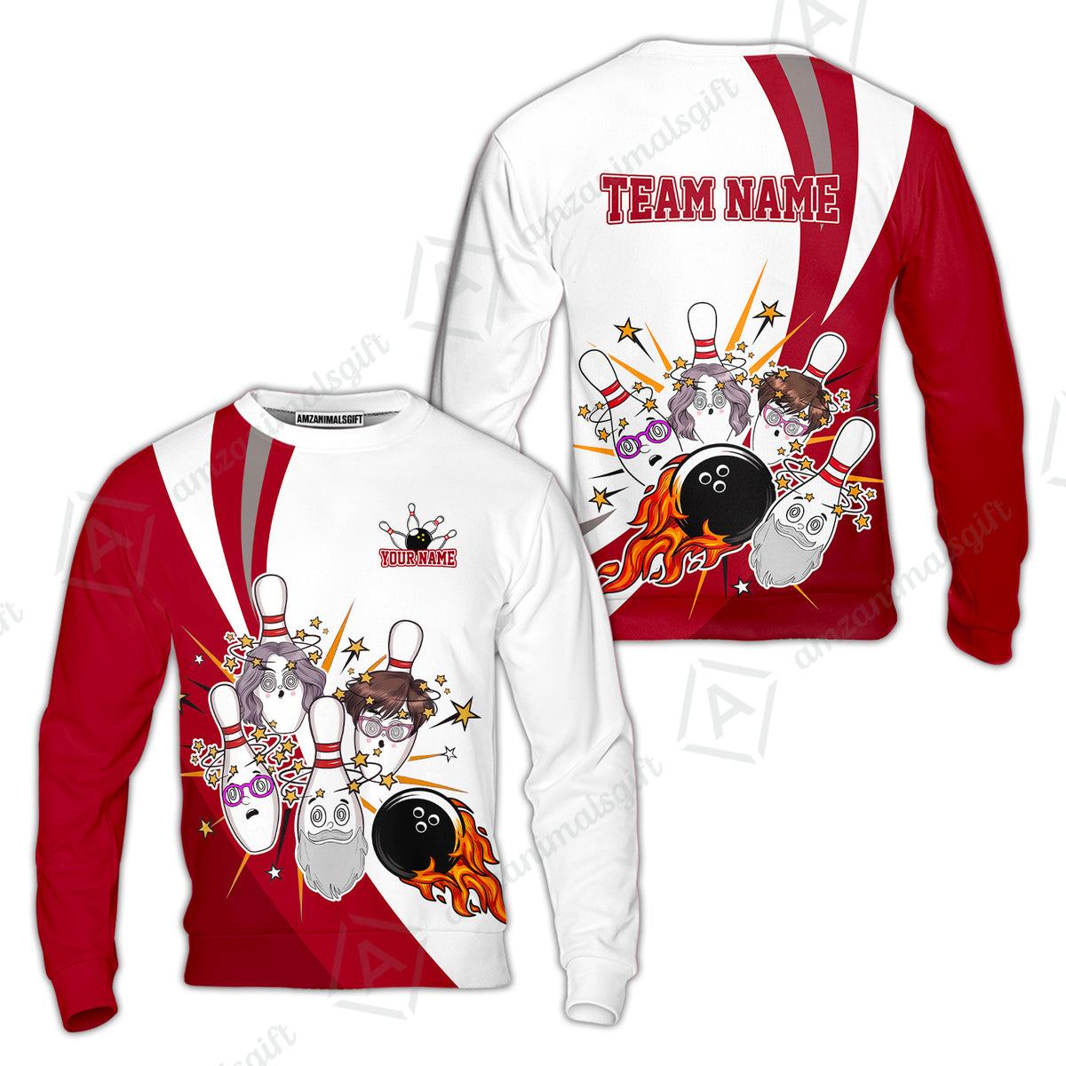 Sweatshirt||Red
