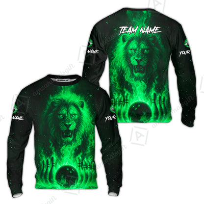 Custom Bowling Jersey Polo Shirt, Bowling Lion Of The Savannah, Custom Bowling Jersey Team Shirt For Players With Name & Team Name